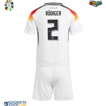 Otroški Nogometni dresi Nemčija Antonio Rudiger #2 Domači EP 2024 Kratek Rokav (+ Kratke hlače)